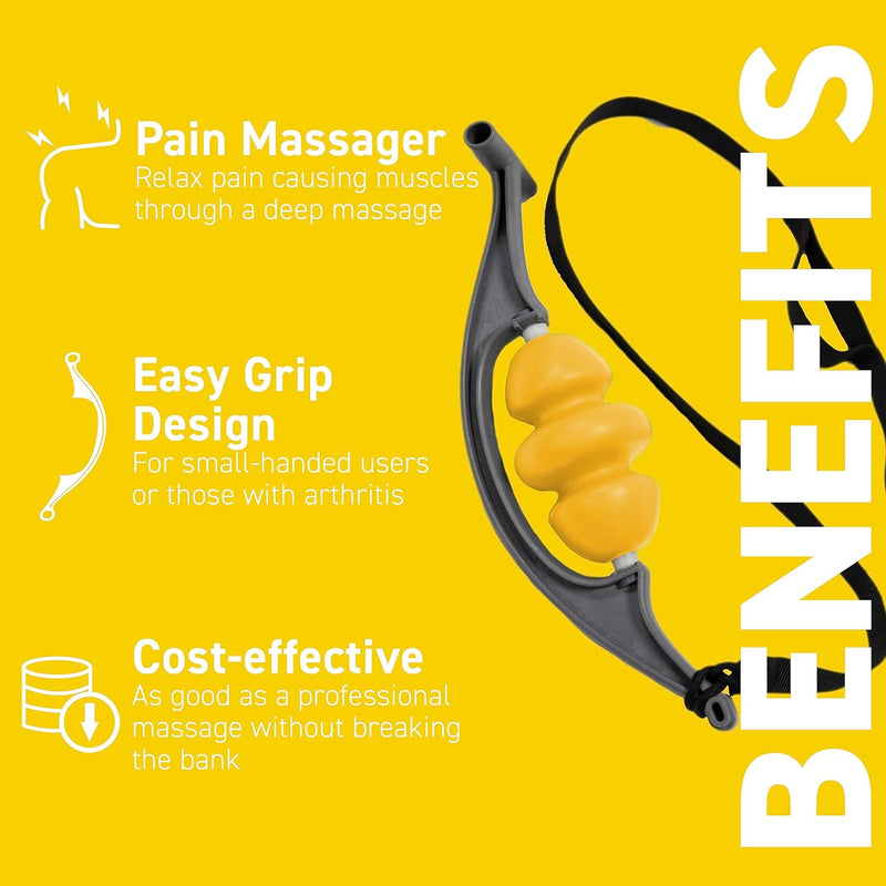 Rolflex Rollit - Compact, Easy to Use & Durable for Better Self Myofascial Release, Trigger Point and Self-Massage for Your Neck, Back & Whole Body - (Yellow, Firmer Roller)