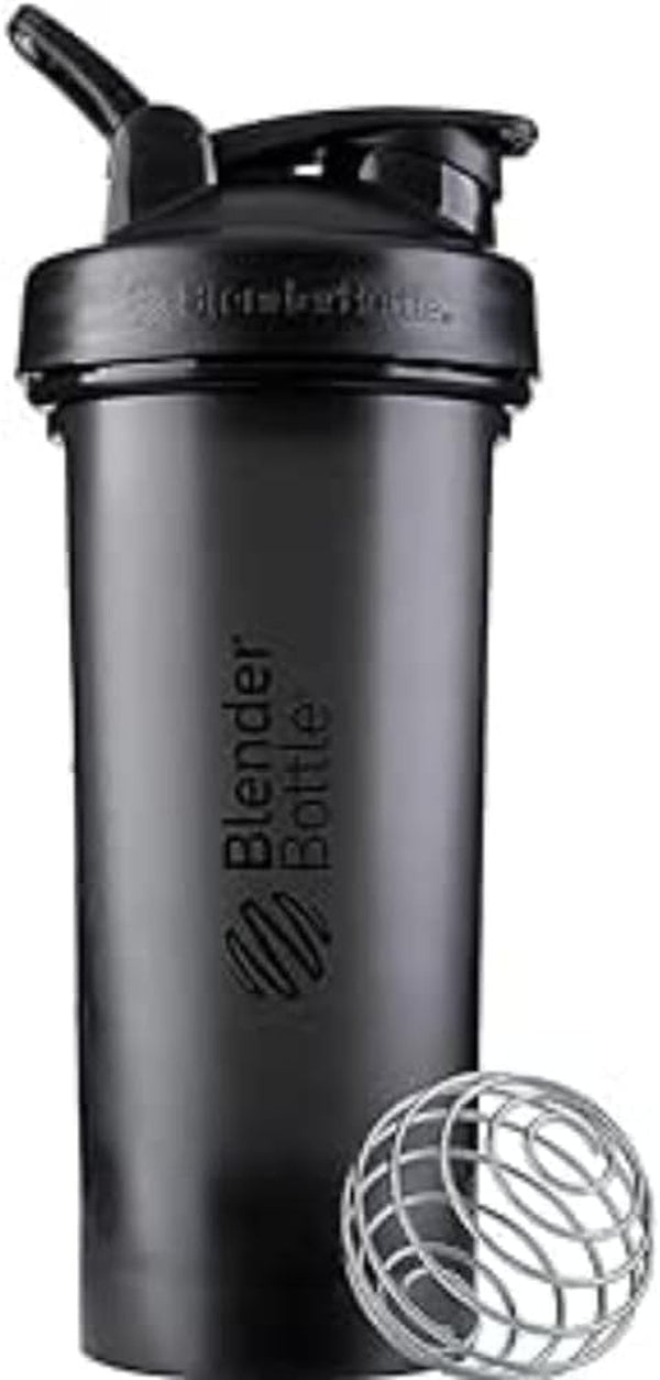 BlenderBottle Classic V2 Shaker Bottle Perfect for Protein Shakes and Pre Workout, 28-Ounce, Black