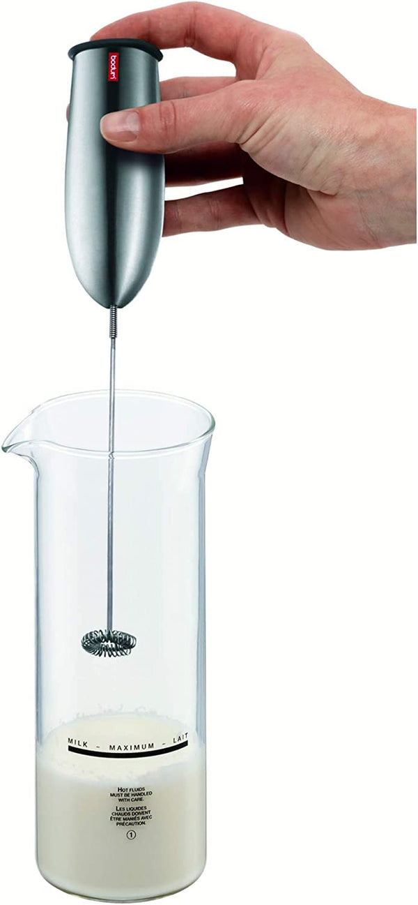 Bodum Schiuma Battery Operated Milk Frother, 8.5 Inches, Black