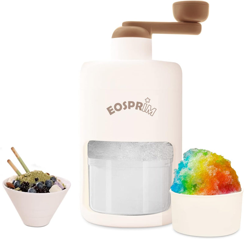 Eosprim Slushie Machine, Snow Cone Machine, Shaved Ice Machine, Slushy Maker Machine Cup - Ice Cream, Snowcone, Kakigori, Bingsu, Cocktail Maker, Manual Crushed Ice Crusher Shaver for Kids Home