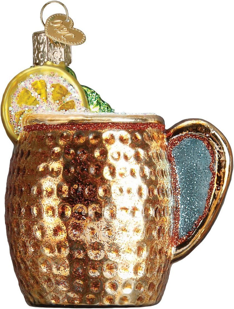 Old World Christmas Glass Blown Ornament Moscow Mule Mug (32273)