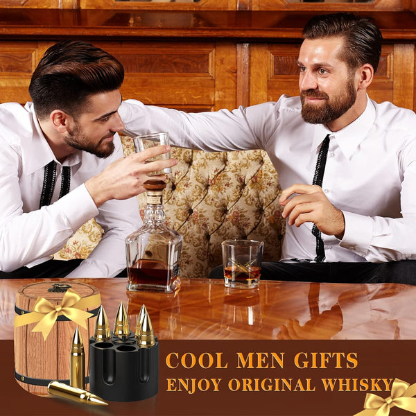 Gifts for Men Him Dad Christmas, Whiskey Stone Gifts for Husband Anniversary, Unique Birthday Gift Ideas for Dad from Daughter Son Wife, Cool Stuff, Bourbon Gadgets for Grandpa Uncle Father