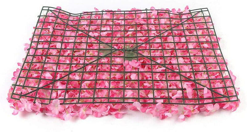 20 Pack Artificial Flower Wall Panels - Silk Rose for Wedding Party Backdrop Decoration - Pink 24 x 16 Wall Mat