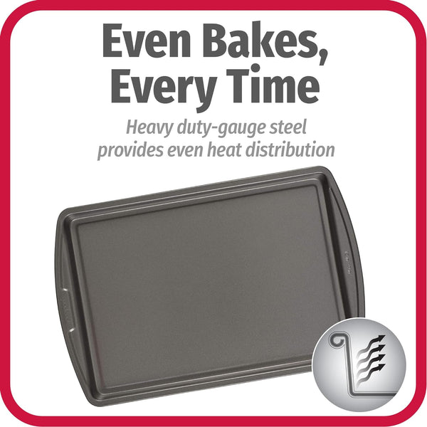 Goodcook Baking Sheet, 13 Inch x 9 Inch, Dark gray - 3 Piece