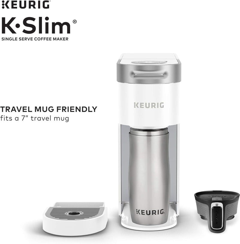 Keurig K- Slim Single Serve K-Cup Pod Coffee Maker, Multistream Technology, White