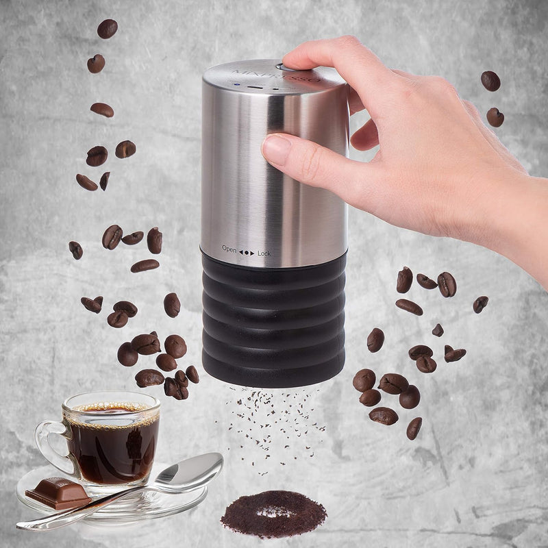 Mixpresso Electric Coffee Grinder With Usb And With Easy On/Off Button, Coffee Bean Grinder & Spice Grinder For Herbs, Nuts & Grains, Spice Mill.