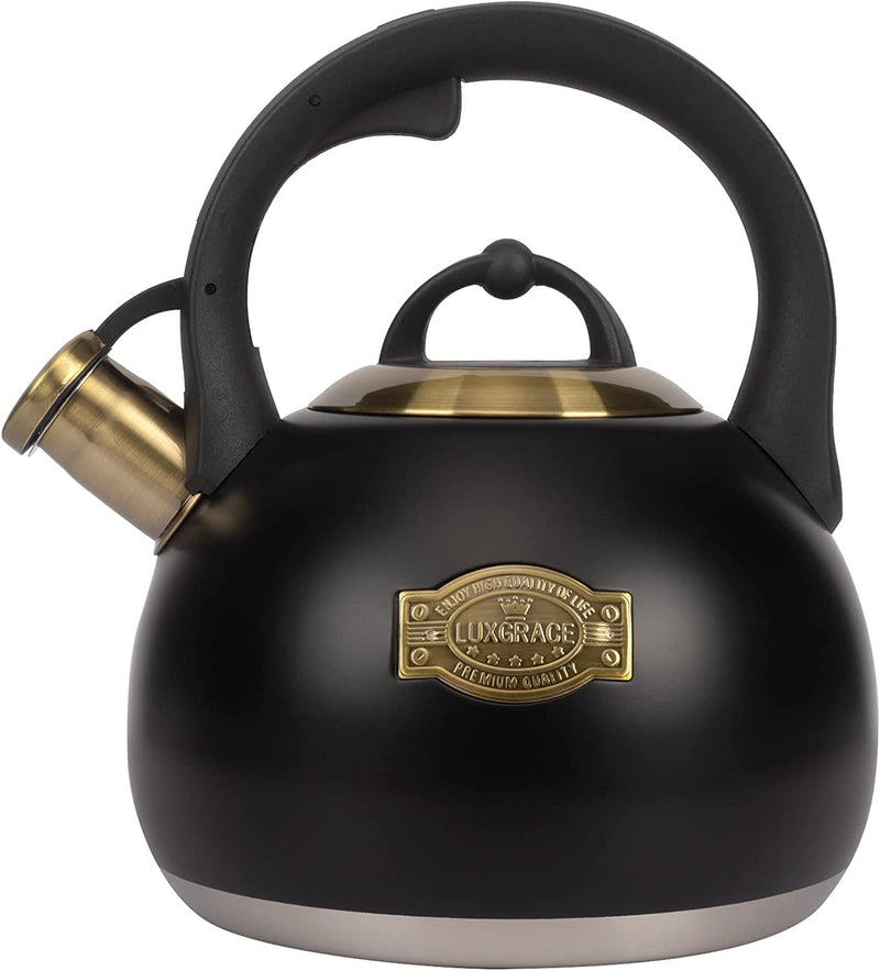 Tea Kettle Stovetop Whistling Kettle Teapot, Food Grade Stainless Steel Teakettle for Stove Top with Heat Proof Ergonomic Handle, 3.1 Quart Tea Pot