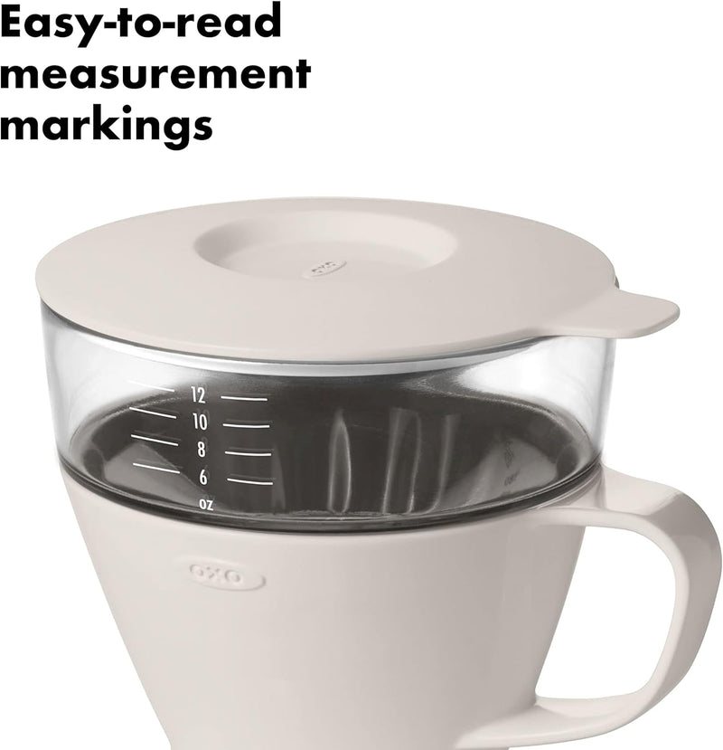 OXO Brew Single Serve Pour-Over Coffee Maker, 12 ounces, White