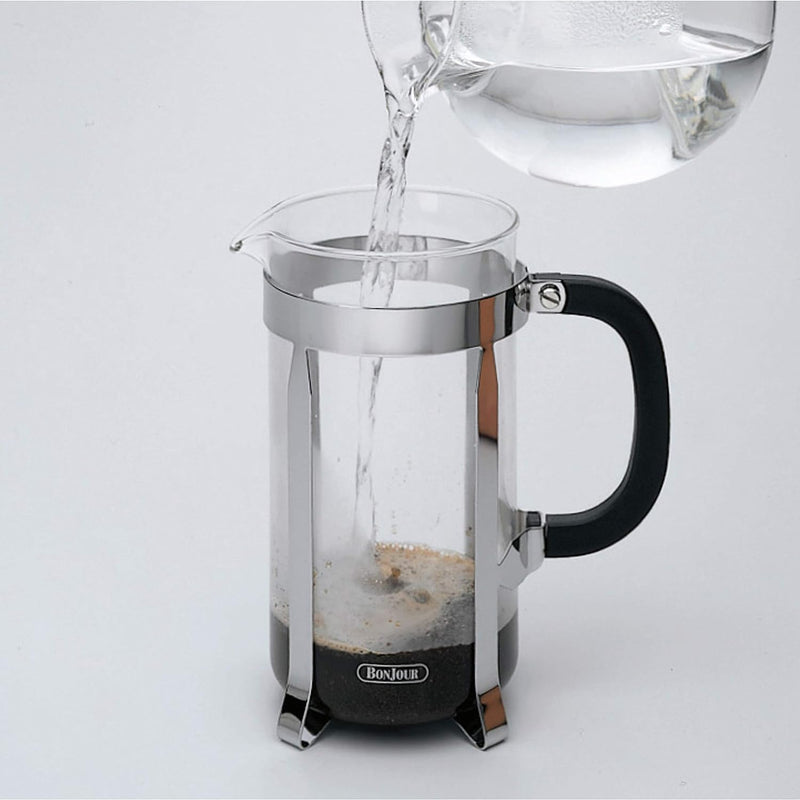 Bonjour Maximus French Press Coffee Maker, 8 Cup, Silver