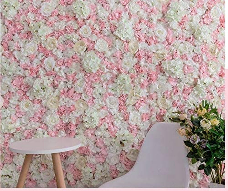 12-Piece Artificial Silk Rose 3D Flower Wall Set - 48X 96 for Weddings or Parties