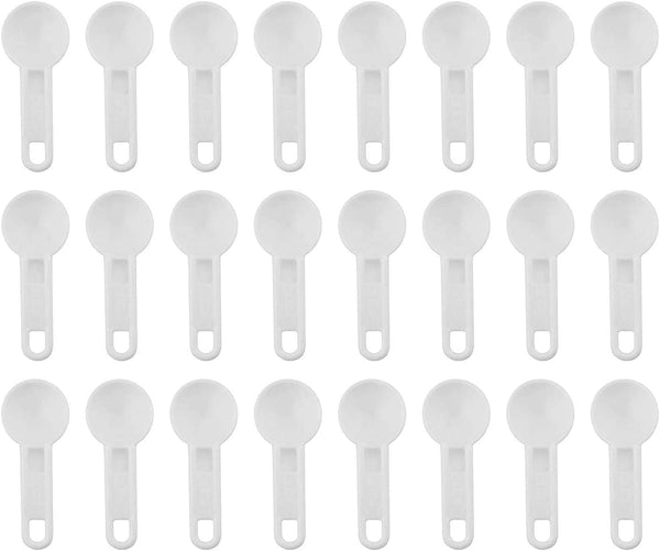 Bulk Pack of Teaspoon Measuring Spoons (24-Pack); 5 ml / 5 cc Scoops Which Fit Inside a Spice Bottle