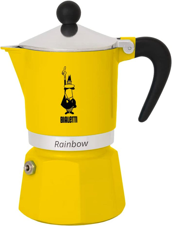 Bialetti 4983 Rainbow Espresso Maker, Yellow