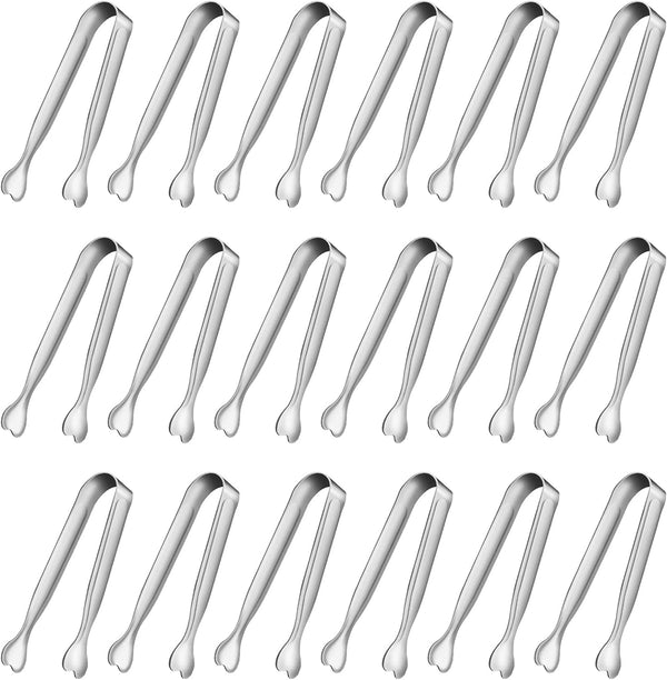 Mini Serving Tongs, Anytrp 18-Packs Stainless Steel, 4.3inch, Kitchen / Appetizers Tongs for Coffee Bar, Tea / Desserts Party, Sugar and Ice Bucket