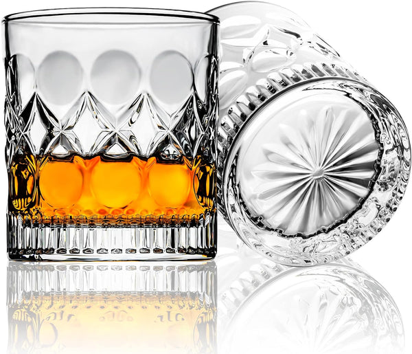 PARACITY Whiskey Glasses Set of 2,christmas gift, Old Fashioned Glasses, Rocks Glasses, Bourbon Glasses, Suitable for use in Bars, Parties, and Homes, The Right Gift for Men, Father 's Day Gift