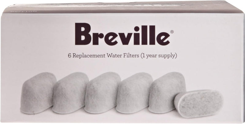 Breville BWF100 Single Cup Brewer Replacement Charcoal Filters White