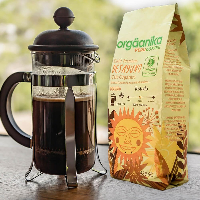 Orgaanika Andes Breakfast Blend, Coarse Ground, Medium Roast, Specialty Organic, Best for French Press & Cold Brew Coffee