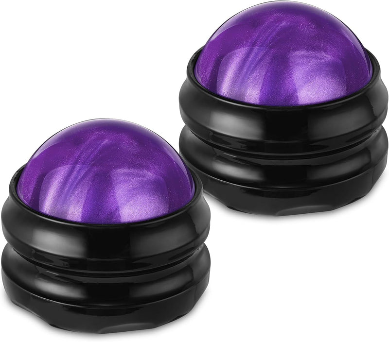 YESMET Massage Roller Ball, Manual Massage Ball for Sore Muscles Pain Relief, Self Massage Therapy and Relax Full Body Tools for Shoulder, Neck, Back, Feet, Deep Tissue, Joint Pain (Purple)