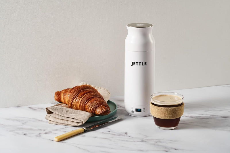 Jettle Electric Kettle - Travel Portable Heater for Coffee Tea Milk Soup - Stainless Steel Travel Water Boiler tea pot with Temperature Control - LED - Automatic Power Off - 450ml - Kitchen Appliance