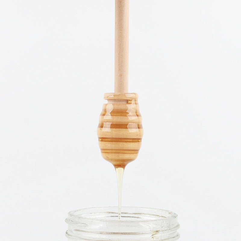 DESIOLE Wooden Honey Mixing Stirrer, 2Pcs 6 Inch Honey Dipper Sticks Honey Spoon