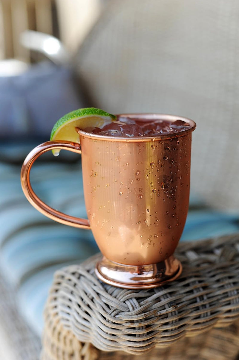 Alchemade 100% Pure Copper Barrel 16 Ounce Mug Perfect For Moscow Mules, Other Cocktails, Or Your Favorite Drinks - Will Keep Beverages Colder Longer