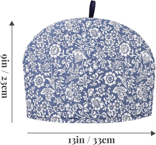 Tea Cosy Cover Teapot Warmer Teapot Cover Warmer Thick Cotton Printing Flower Tea Pot Decor Cover, Tea Cozy for Kitchen Home Tea Pot 33X33X23CM