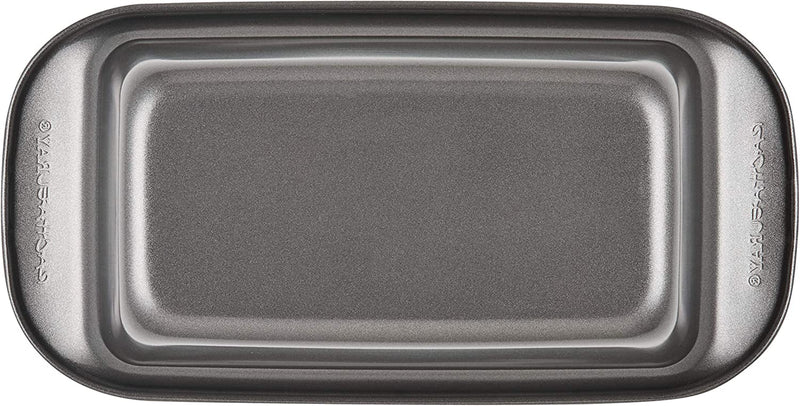 Rachael Ray Bakeware Meatloaf/Nonstick Baking Loaf Pan with Insert, 9 Inch x 5 Inch, Gray