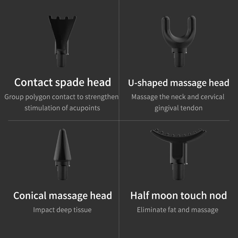 JIEJUNJIE Massage Gun - Deep Tissue Muscle Massager with 32 Speeds, Quiet Handheld Percussion Massagers for Athletes Shoulder, Back, Plantar Fasciitis Relief, with 8 Massage Heads and Carrying Case