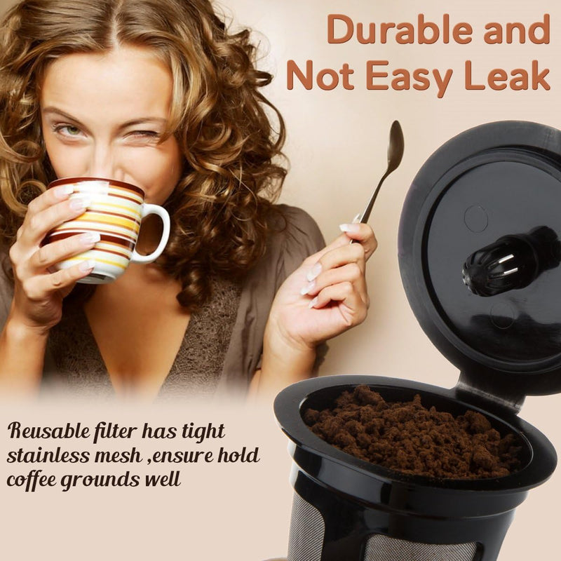 LivingAid Reusable K Cups for Keurig 2.0 & 1.0 Brewers -4 Packs Refillable Coffee Pods, Universal Kcup Filters, Eco-Friendly and Easy to Clean.