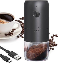 SEEDREAM Portable Electric Burr Coffee Grinder, Small Electric Rechargeable Mini Coffee Grinder with Multiple Grinding Settings