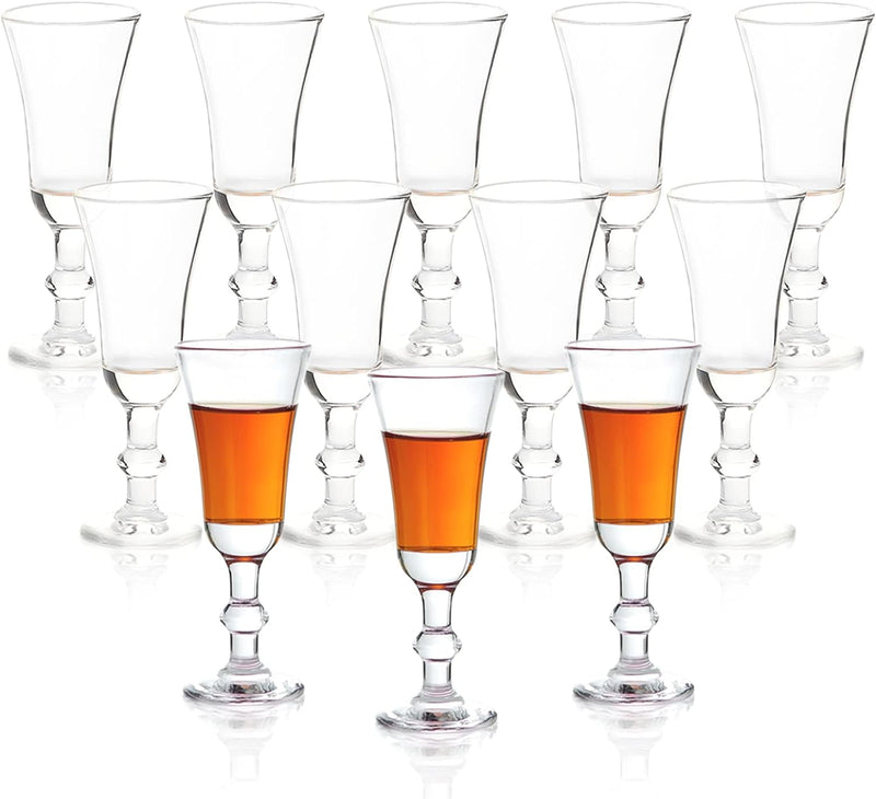 Srgeilzati Cordial Glasses Shot Glasses with Stem,Limoncello Glasses | Port glasses 1.0 oz (Set of 6)