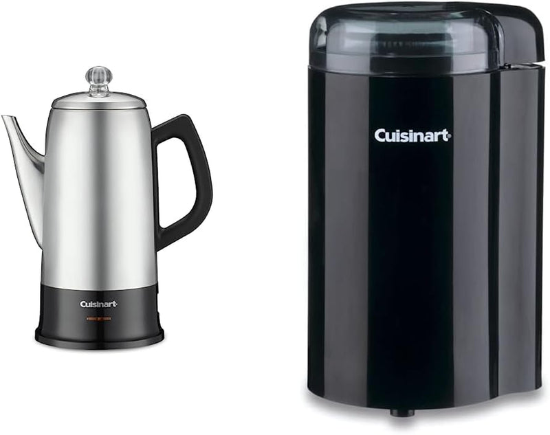 Cuisinart PRC-12 Classic 12-Cup Stainless-Steel Percolator, Black/Stainless