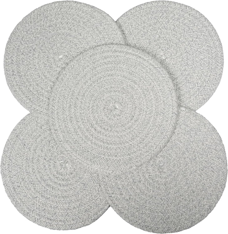 Trivets Set Pot Holders Set Coasters for Countertops Hot Mats Hot Pads 8 Inch Cotton Potholders for Kitchen Ideal for Hot Dishes, Pots, Pans, Teapots, Bowl and Plates 5 pcs Dark Green