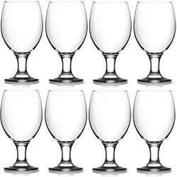 epure Venezia Collection 8 Piece Hurricane Glass Set - Perfect for Drinking Pina Coladas, Cocktails, Full-Bodied Beer, Juice, and Water (Pina Colada (15.5 oz))