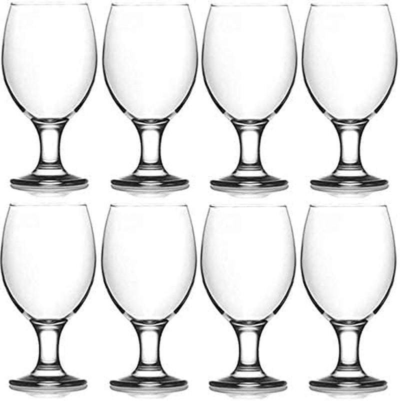 epure Venezia Collection 8 Piece Hurricane Glass Set - Perfect for Drinking Pina Coladas, Cocktails, Full-Bodied Beer, Juice, and Water (Pina Colada (15.5 oz))