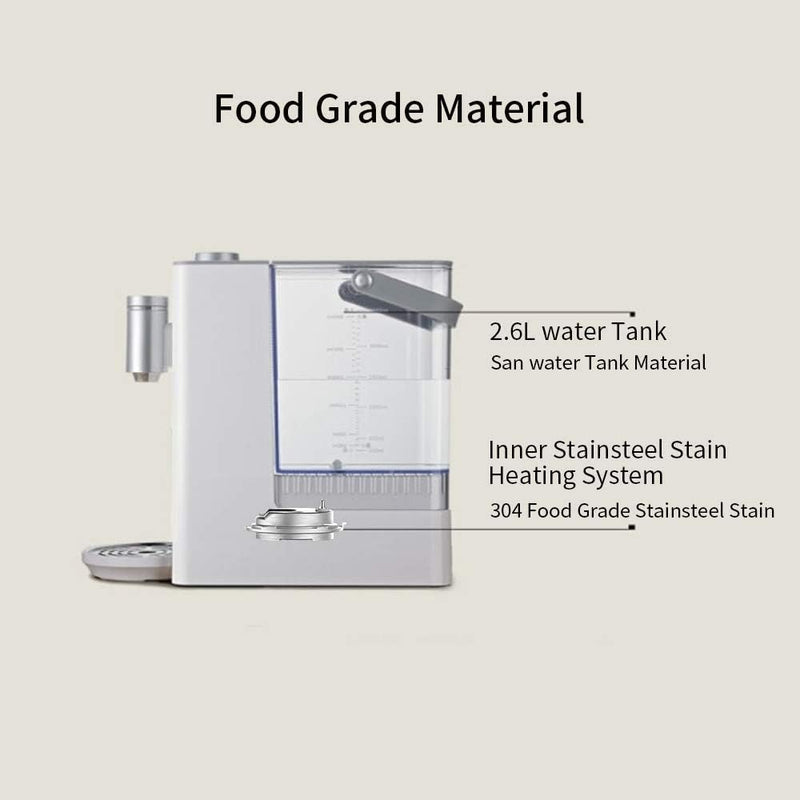 Buydeem S7123 Hot Water Boiler and Warmer, Boil water for about 1-3 minutes, Great for Infant Formula and Tea, 2.6L capacity