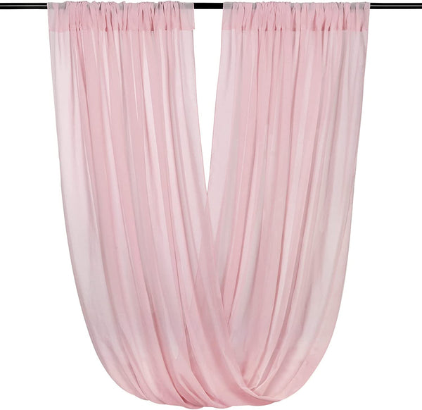 Wedding Chiffon Ceiling Drapes  6 Panels  Dusty Rose 5Ftx10Ft  Arch Draping for Ceremony Party Decoration