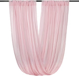 Wedding Chiffon Ceiling Drapes 6 Panels Dusty Rose 5Ftx10Ft Long Arch Draping Fabric Sheer Swag Drapes for Indoor Ceremony Party Stage Decoration
