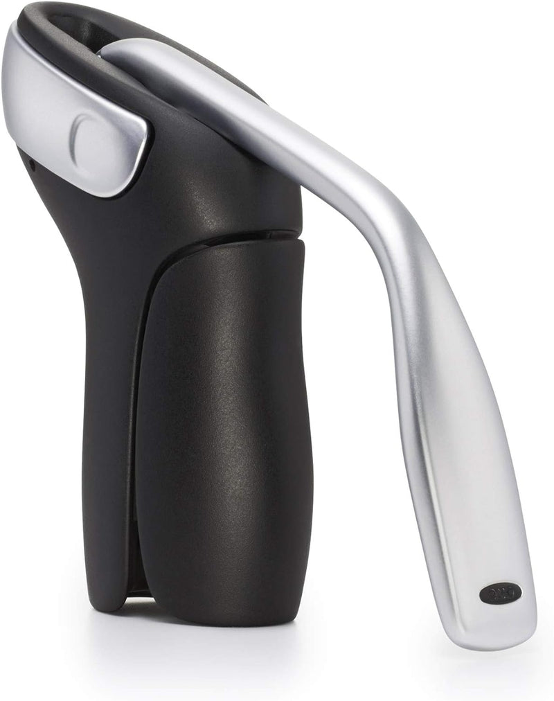 OXO Steel Vertical Lever Corkscrew with Removable Foil Cutter