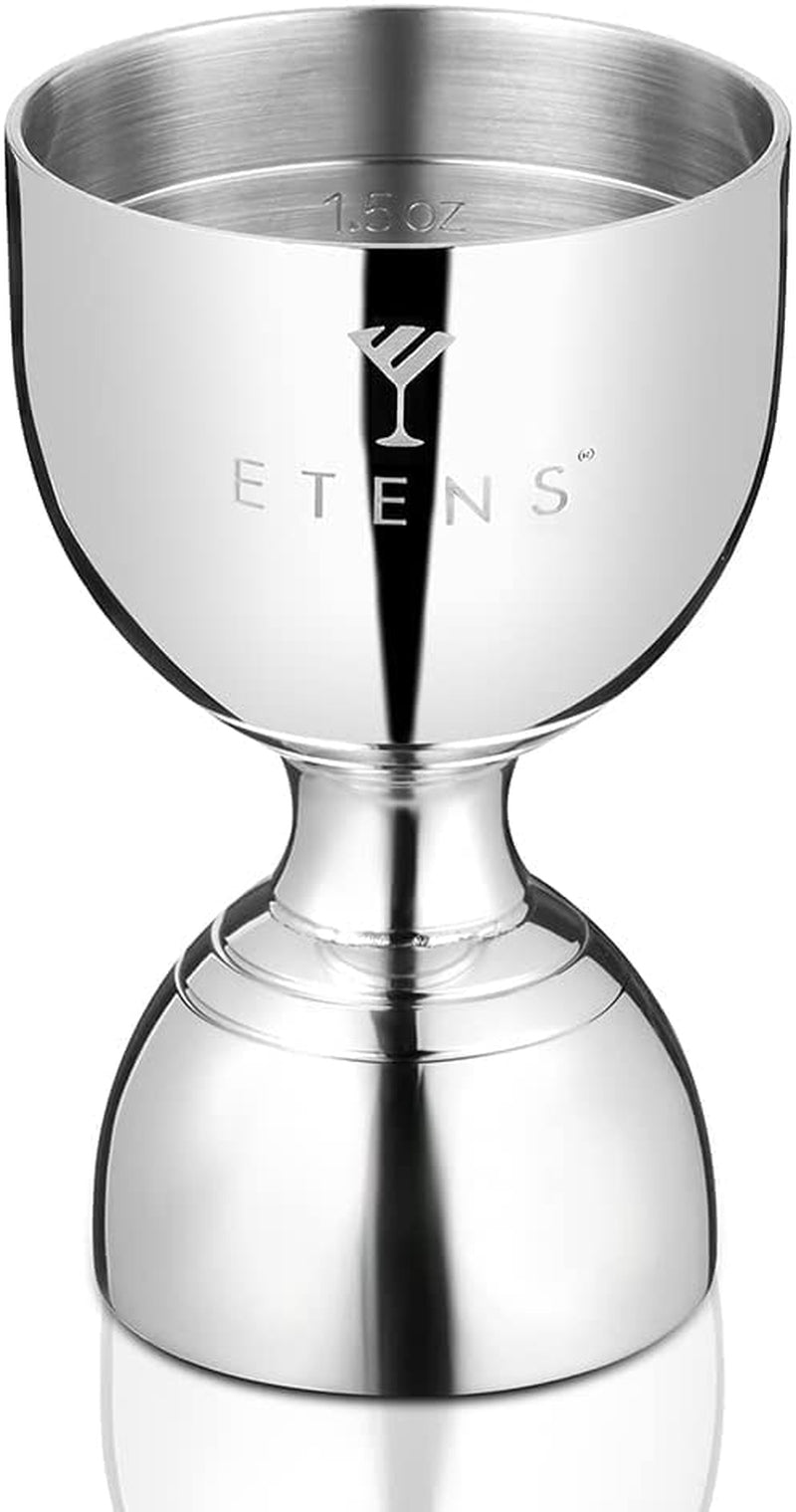 Etens Jigger for Bartending | Bar Cocktail Measuring Jigger 2 oz 1 oz | Shot Measure Jigger with Measurements Inside | Double Chaser Bell Jiggers | Drink Measure Alcohol | Bartender Tools