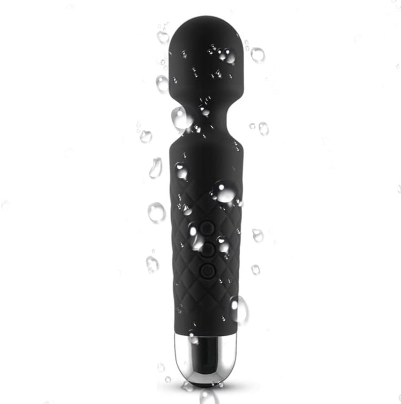 Adiliugan Percussion Handheld Electric Back Massager - Rechargeable&Waterproof Handheld Deep Tissue Neck Back Massager for Shoulder, Leg, Calf, Foot, Muscle, Neck, and Back Pain Relief（Black04）