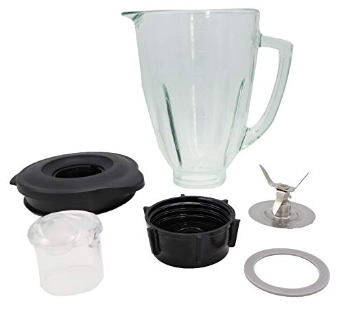 Blendin 6-Piece Replacement Glass Jar Assembly Set for Oster  Osterizer Blenders