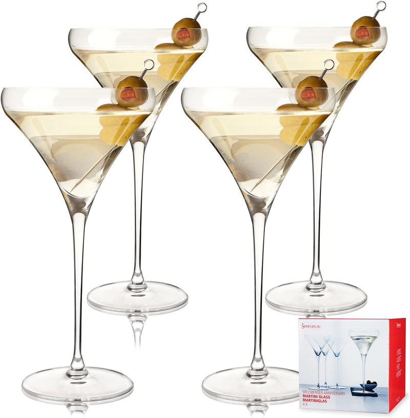 Spiegelau Willsberger Digestive Glasses Set of 4 - European-Made Crystal, Modern Cocktail Glasses, Dishwasher Safe, Professional Quality Cocktail Glass Gift Set - 9.9 oz