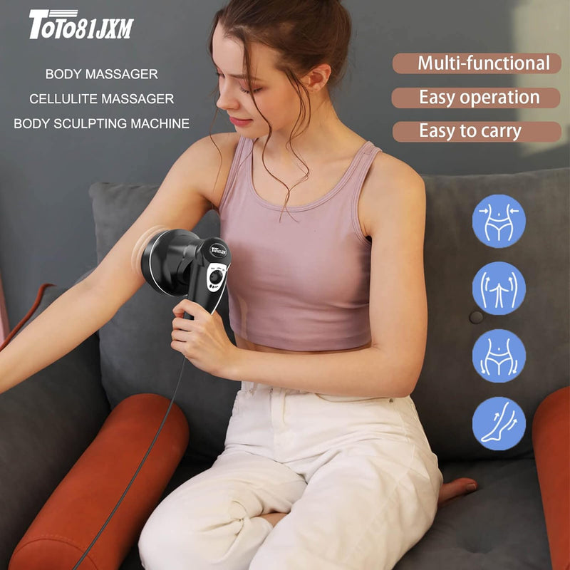 Cellulite Massager, Body Sculpting Machine, Stomach Massager for Belly, Electric Handheld Vibrator Massage Roller for Lymphatic, Celulitis, Neck, Butt, Lipo, Sculpt, Maquina para Masajes