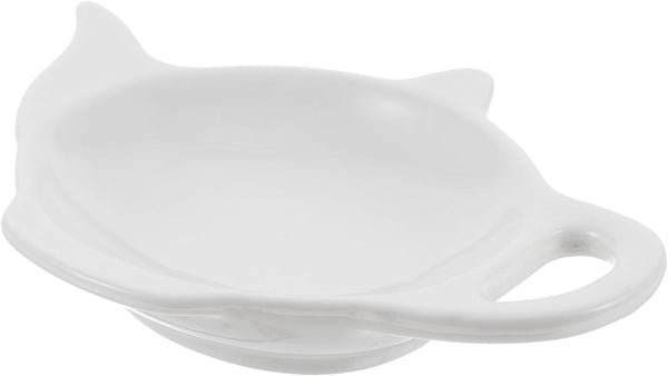 MARMERDO Ceramic Tea Bag Saucer Soy Sauce Dish Ceramic Dipping Bowls Tea Bag Holder for Cup Teapot Spoon Rest