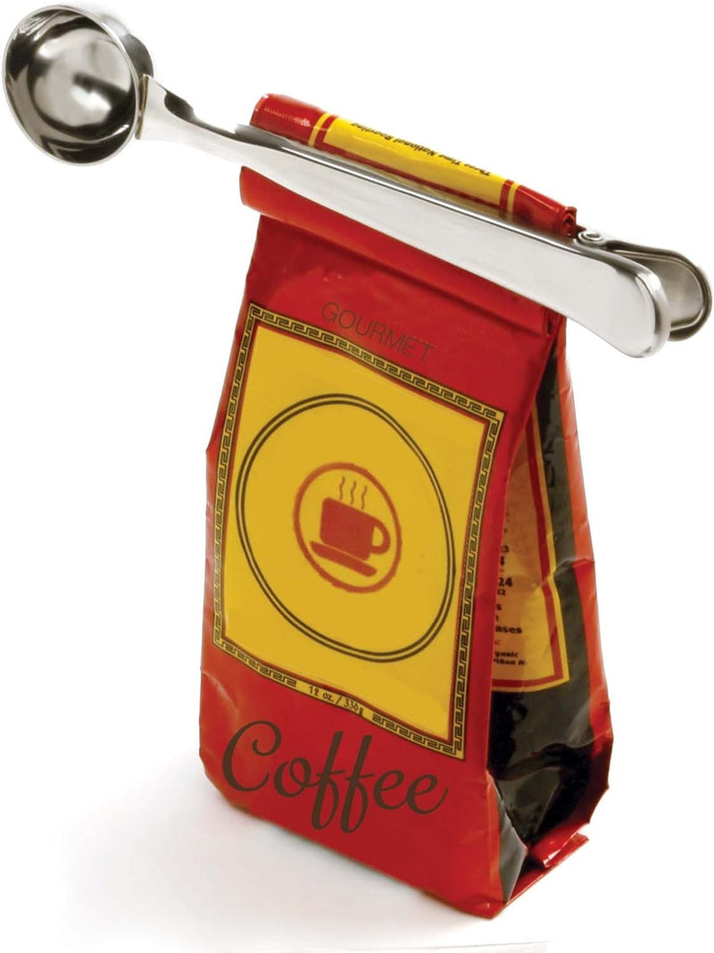 Norpro Coffee Scoop with Bag Clip Stainless Steel 1.5 tbsp 7.5" x 1.5" x .75"