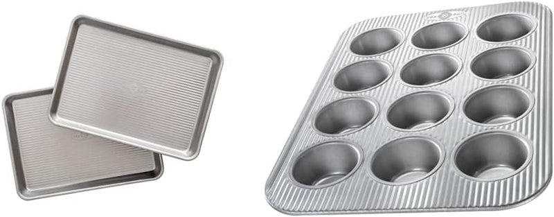 USA Pan Bakeware Quarter Sheet Pan, Warp Resistant Nonstick Baking Pan, Made in the USA from Aluminized Steel