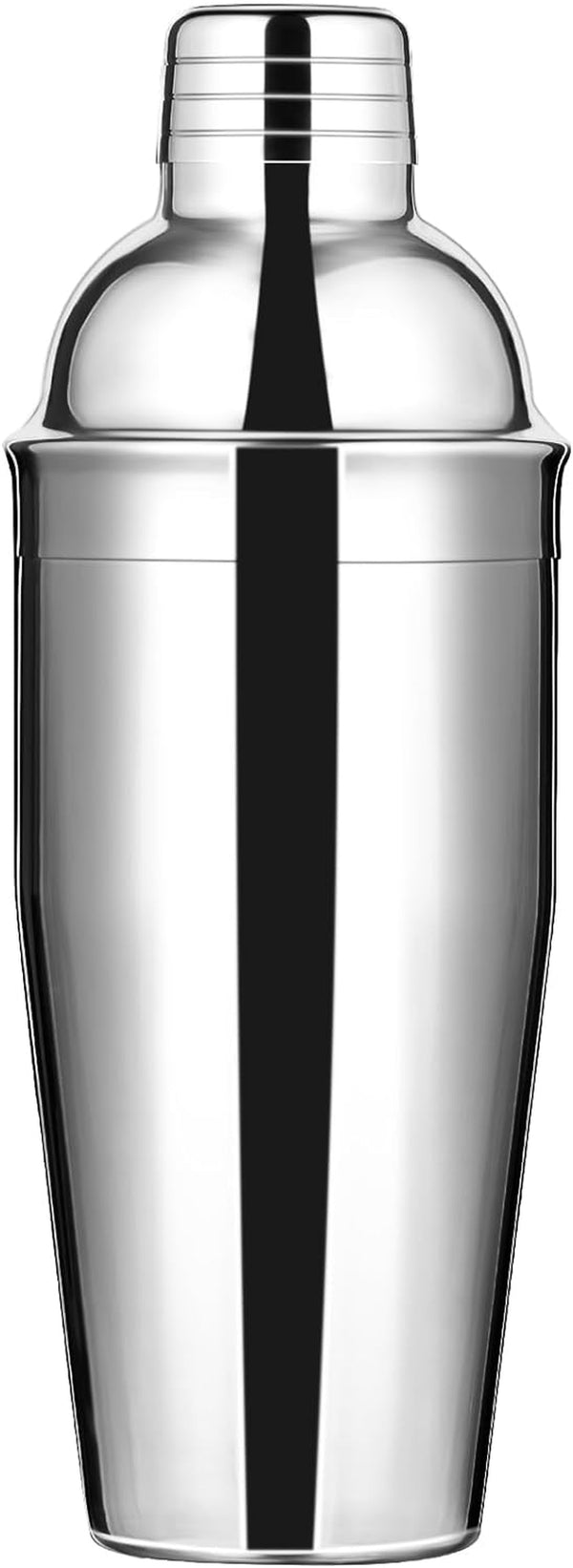 FNT Cocktail Shaker 24oz, Martini Shaker, 18/8 Stainless Steel Drink Shaker with Built-in Strainer, Leak Free and Rust Free, Professional Bar Tools for Bartender