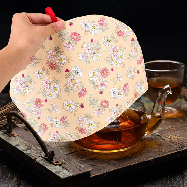 Operitacx Vintage Decor Anti- Scald Cotton Tea Cozy, Vintage Floral Tea Cozy, Proof Insulated Teapot Cover, Keep Warm Tea Kettle Quilt for Home Kitchen Hotel Restaurant (Color 3) Cozy