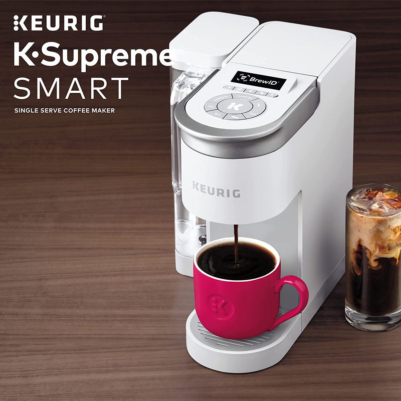 Keurig K-Supreme SMART Coffee Maker, MultiStream Technology, Brews 6-12oz Cup Sizes, White