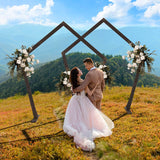 Wooden Triangle Wedding Arch 6.6FT